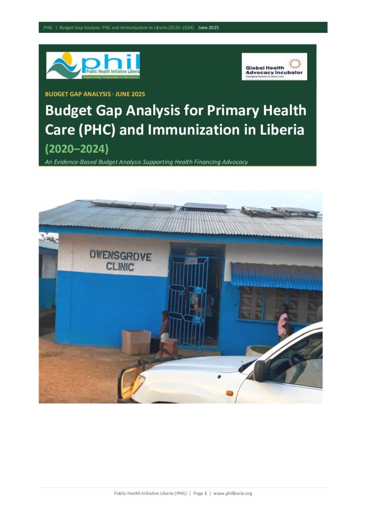 thumbnail of Primary Health Care & Immunization Budget Gap Analysis Report